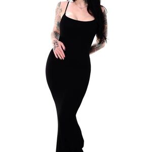 Foxblood Amelia ribbed maxi dress